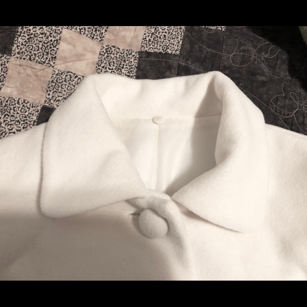 Angora wool ivory coat M - Picture 5 of 12